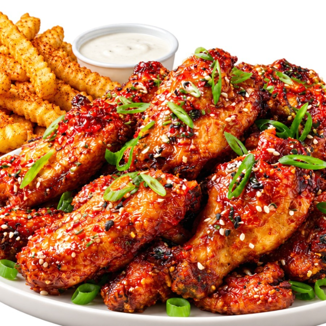 Wing Blitz 20 piece & Crab Fries.